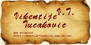 Vikentije Tucaković vizit kartica